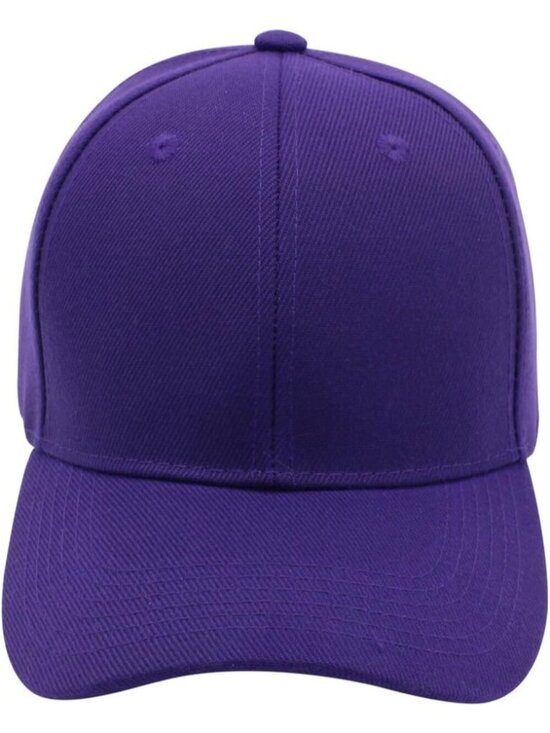 Unisex Purple Classic Adjustable Plain Hat Hand Wash Imported Baseball Cap main image 4